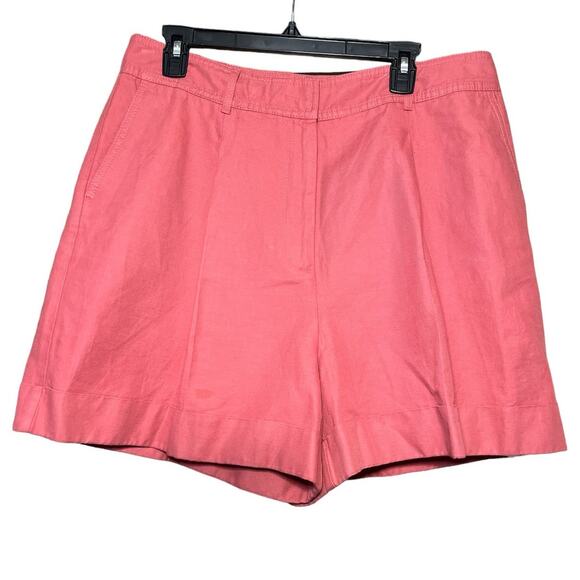 Boden Pants - Boden Pink Shorts Size 12 Cuffed Hem Pleated Waist Dusty Red
